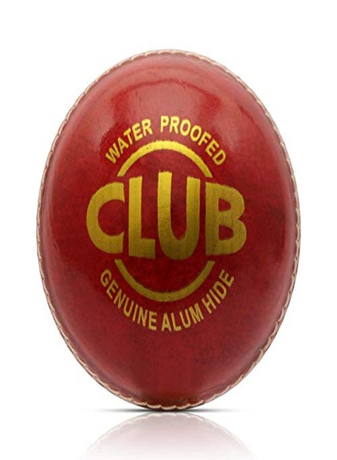 PSE Priya Sports Leather Club Cricket Ball Red Pack of 4 (2Part) - Image 3