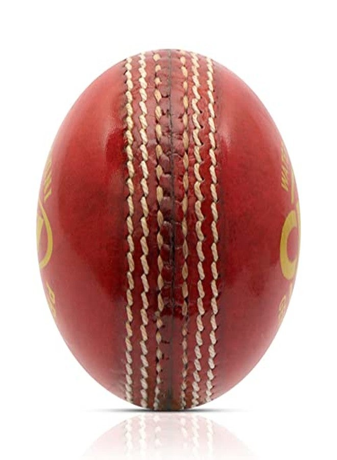 PSE Priya Sports Leather Club Cricket Ball Red Pack of 4 (2Part) - Image 4