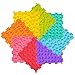 Anjinwiper 8 Pcs Sensory Mats Sensory Tiles Puzzle Floor Mat for Kids Sensory Room ItemsDifferent Patterns and Colors Silicone Massage - Image 2