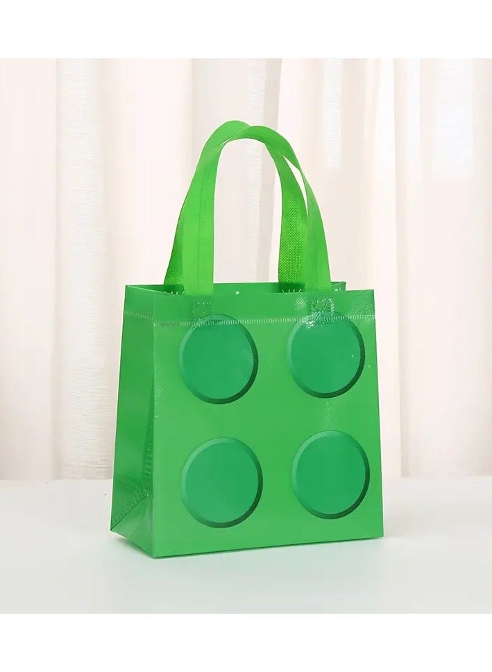 Generic 6pcs Building Block Tote Bags, Non-Woven Fabric Party Favor Bags for Birthday, Youngsters Shower, Graduation - Holiday Gift Bags for Father's Day, Mother's Day - Image 5