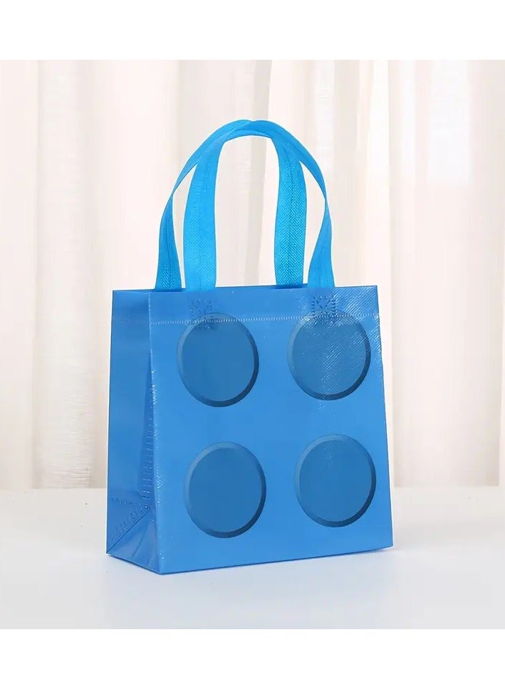 Generic 6pcs Building Block Tote Bags, Non-Woven Fabric Party Favor Bags for Birthday, Youngsters Shower, Graduation - Holiday Gift Bags for Father's Day, Mother's Day - Image 4