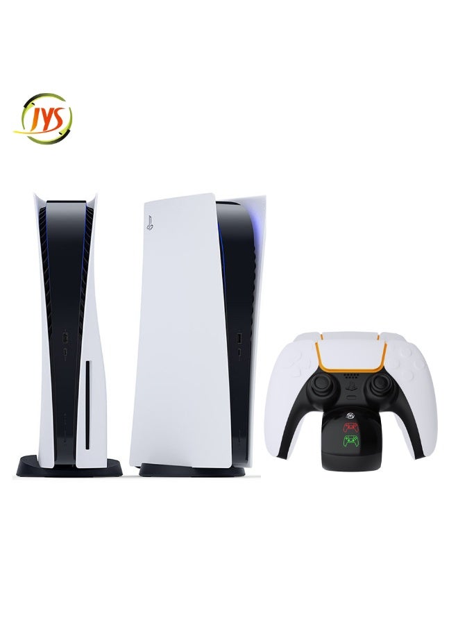 JYS High-Speed PS5 Controller Charging Station, Fast DualSense Charger Dock with LED Indicators, Enhanced Playstation 5 Charging Stand, White - Image 2