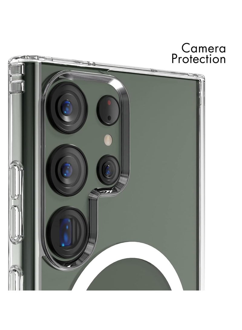 MIGOFAST Case for Samsung Galaxy S24 Ultra 5G 2024, Magnetic Cover Compatible with MagSafe, Hard Back Slim Shockproof Bumper, Support Wireless Charging - Image 4