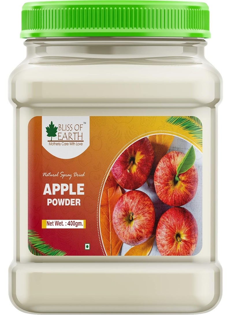 BLISS OF EARTH 400Gm Apple Powder natural Spray Dried Great for Smoothie | Apple juice | apple pie | Cake | Ice Cream - Image 1