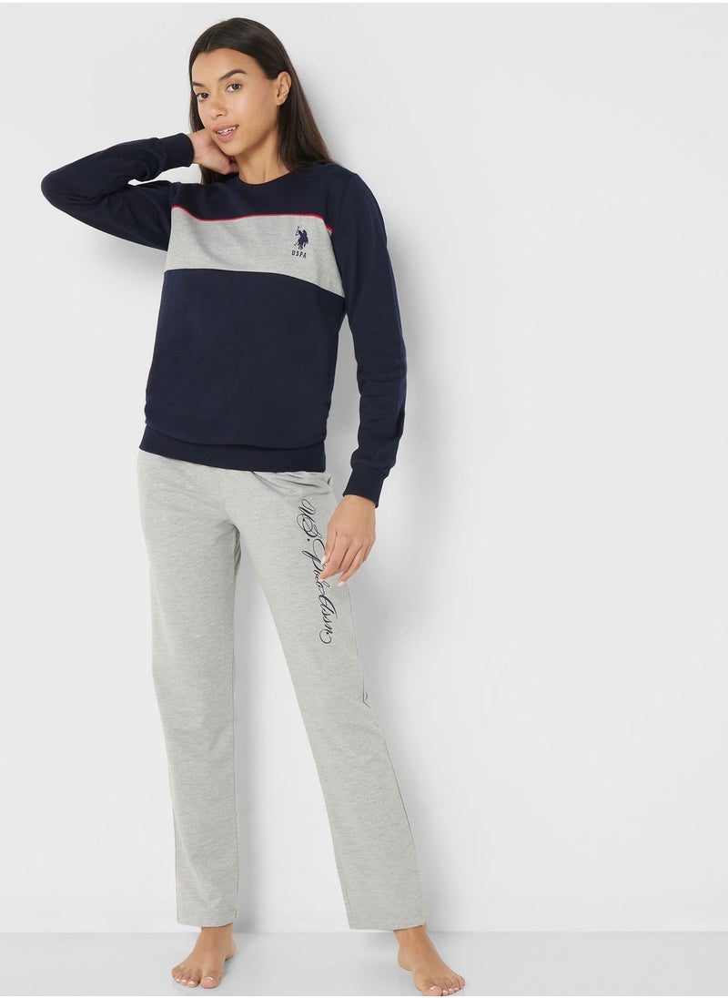 U.S. Polo Assn. - High Waist Logo Pyjama Set - Image 1