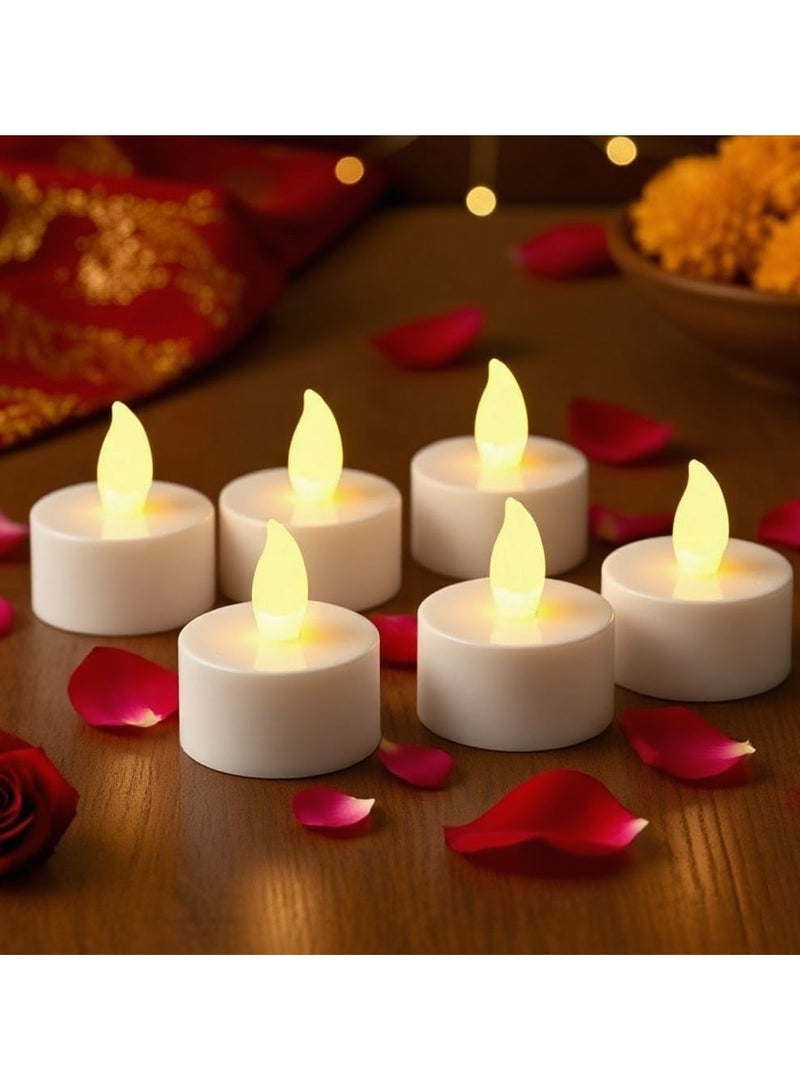 ZAYO LED Tealight Candles Battery Operated Flameless Tea Light Candles for  Home & Table Decoration, Diwali, Festival & Wedding Party Decor Lights - 6 Pieces Pack - Image 1