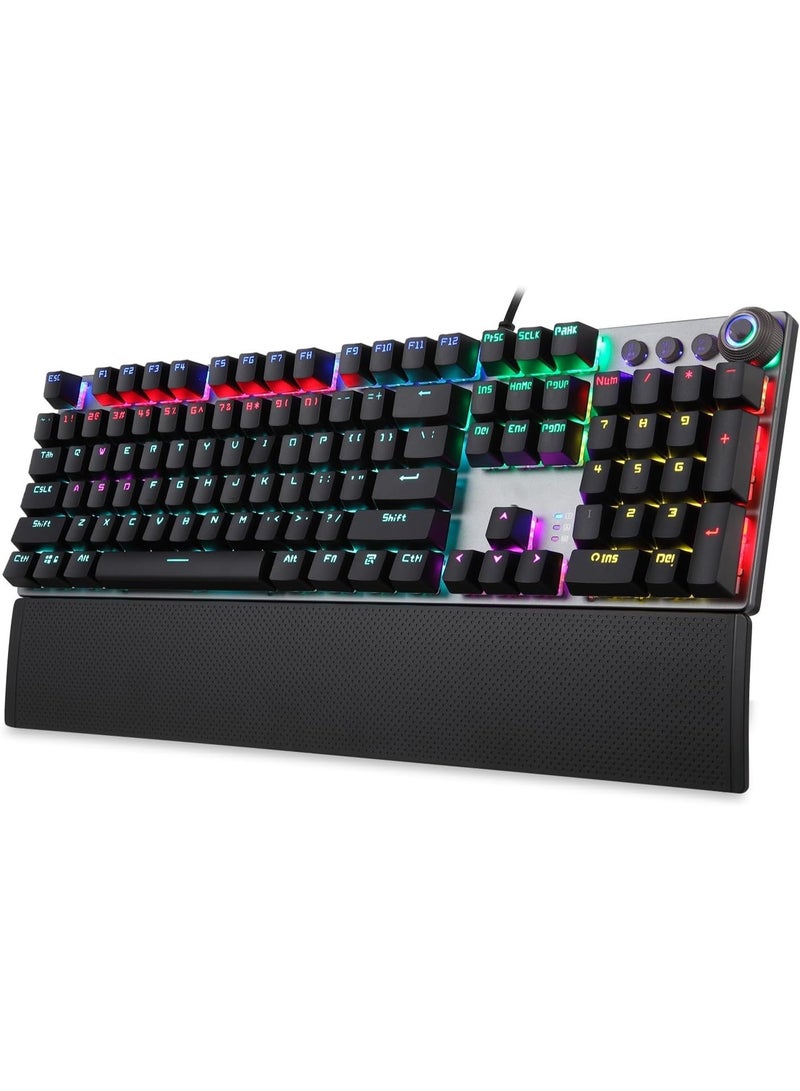 Wired Mechanical Gaming Keyboard – Black & Grey, Durable & Responsive Keys - Image 1