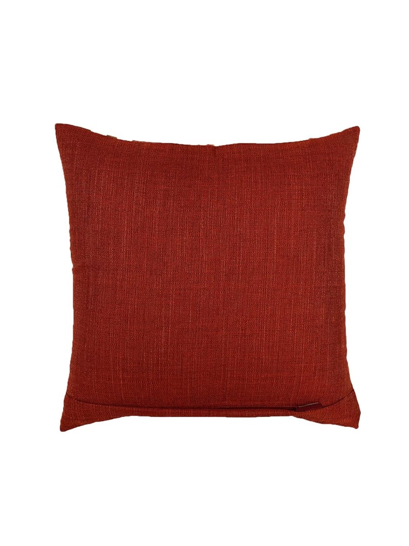 ZEBA World Cushion Cover - Decorative | Sofa, Bedroom, Couch | Polycanvas Printed Paisley - Red - 16x16 inch (40x40 cms) (Pack of 2) - Image 4