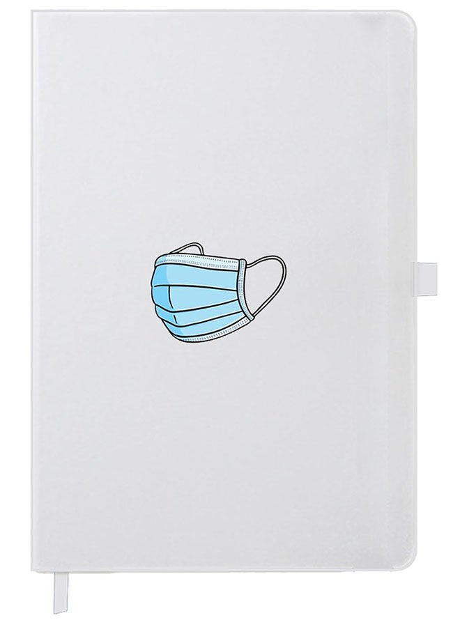 Theodor Designer A5 Thick White Hardcover Notebook Mask - Image 1