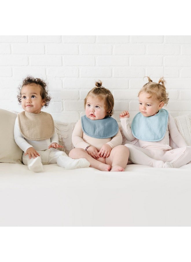 Konssy Muslin Baby Bibs For Boys Girls 6 Pack 100% Cotton Baby Bib For Drooling And Teething Absorbent And Adjustable Bandana Drool Bibs For Newborn  - Image 2
