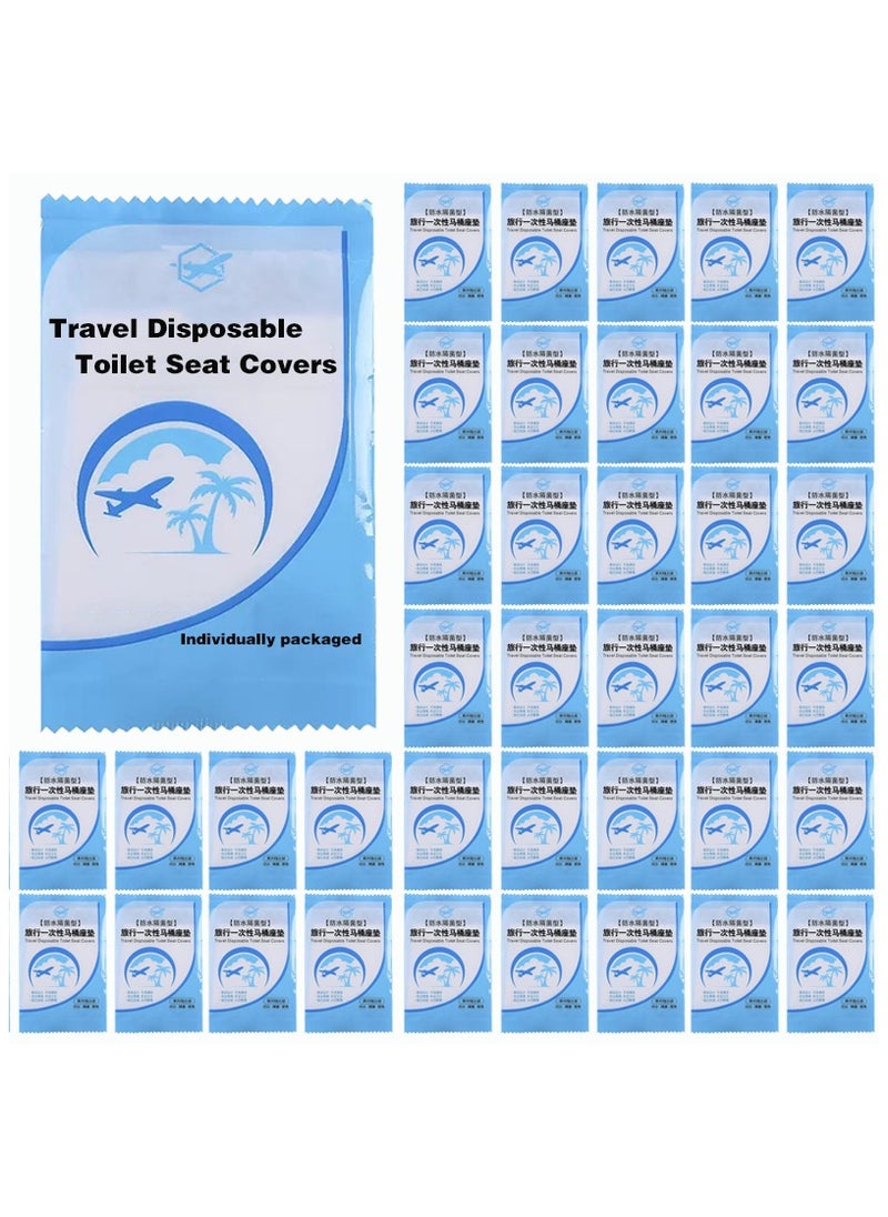 Sunspire 50 Piece Disposable Toilet Cover Set, Individually Wrapped (Transparent)  - Image 1