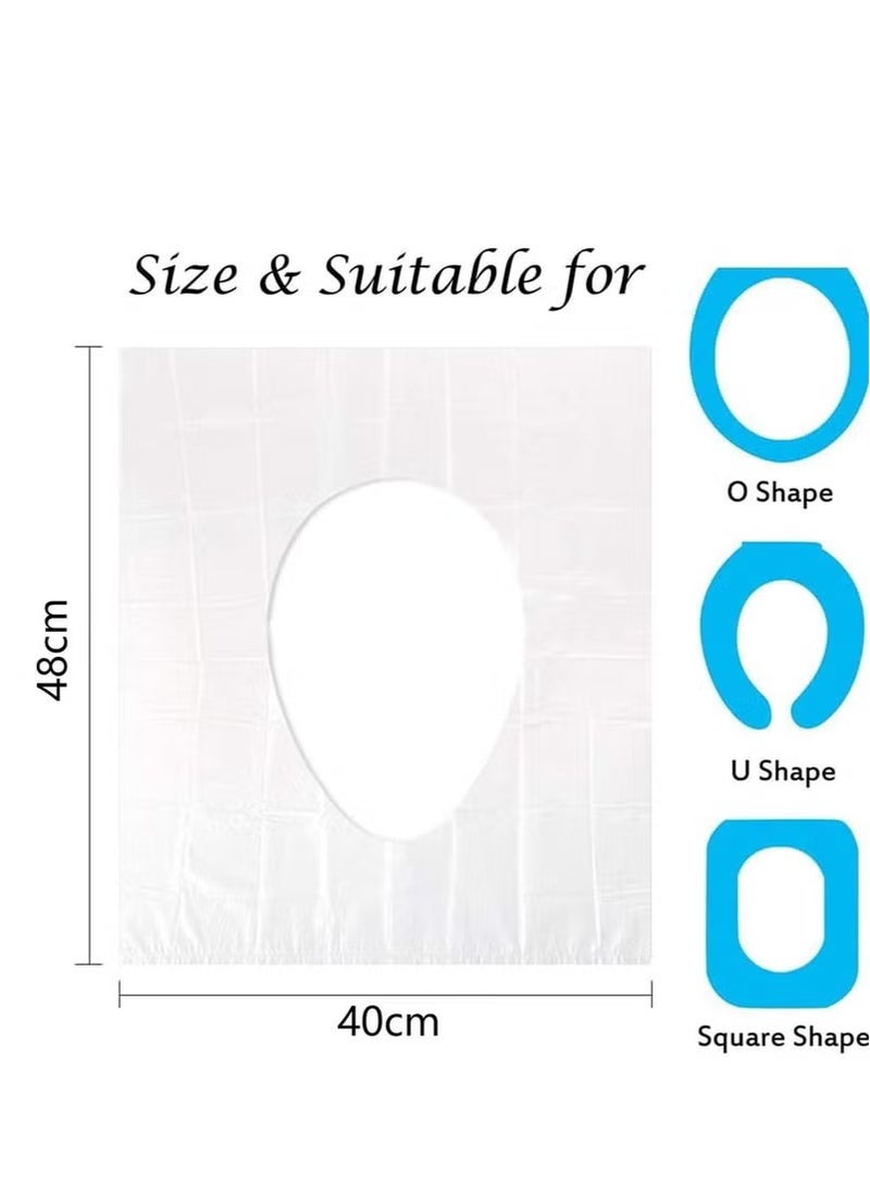 Sunspire 50 Piece Disposable Toilet Cover Set, Individually Wrapped (Transparent)  - Image 5