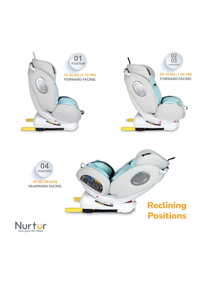 Nurtur Ultra Baby 4 In 1 Car Seat With Canopy 0 Months To 12 Years Upto 36kg  - Image 4