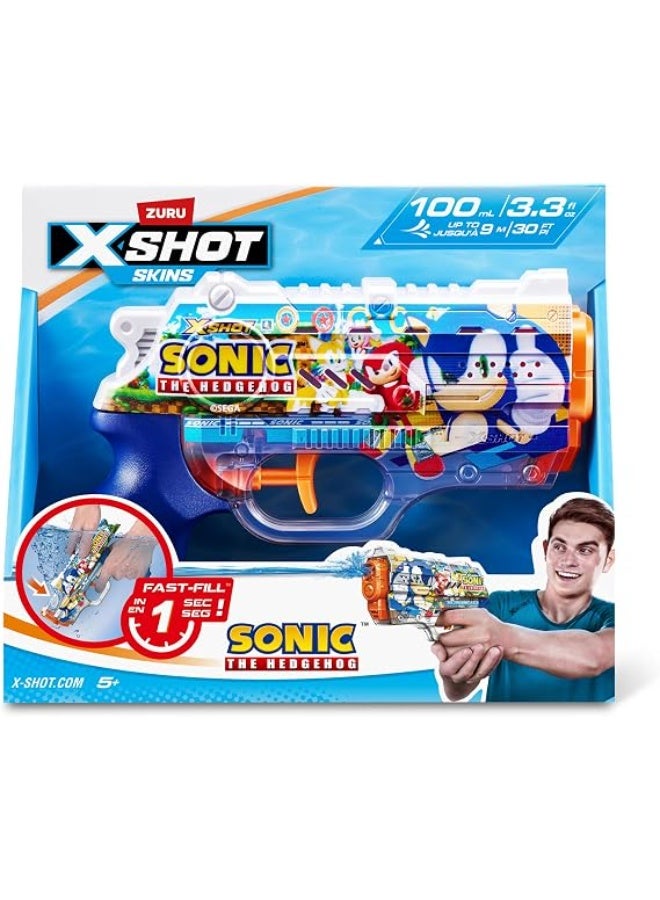 x_shot مسدس ماء زورو إكس-شوت فاست-فيل سكينز سلسلة 1 نانو بلاستر، سونيك ذا هيدجهوج - Image 4