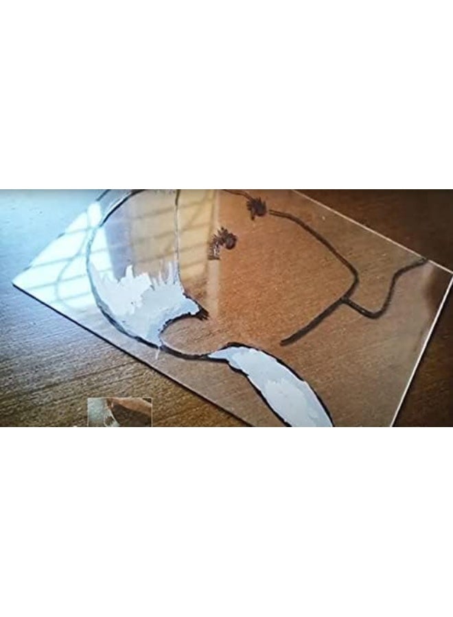 TPGP Clear Acrylic Plexiglass Sheet 1.5 Mm 12"X6" Diy Projects (Transparent, Pack Of 4) For Glass Painting - Image 5