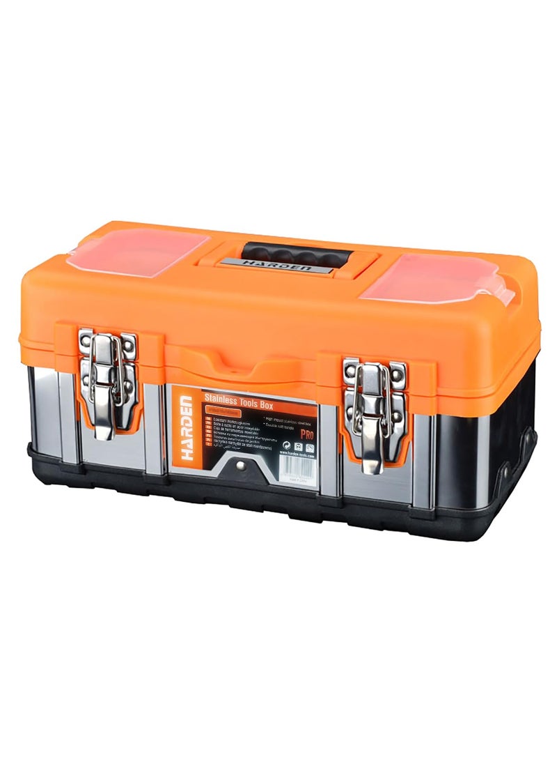 Harden Harden Professional StainlessSteel and ABS Tools Box with Removable Top Organizer Tray 45x23x19 cm 520228  - Image 1