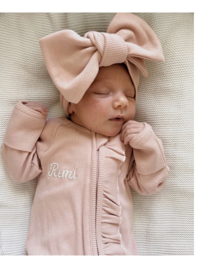 Beauwa baby Cotton Topknot - Dusty Pink - Image 3