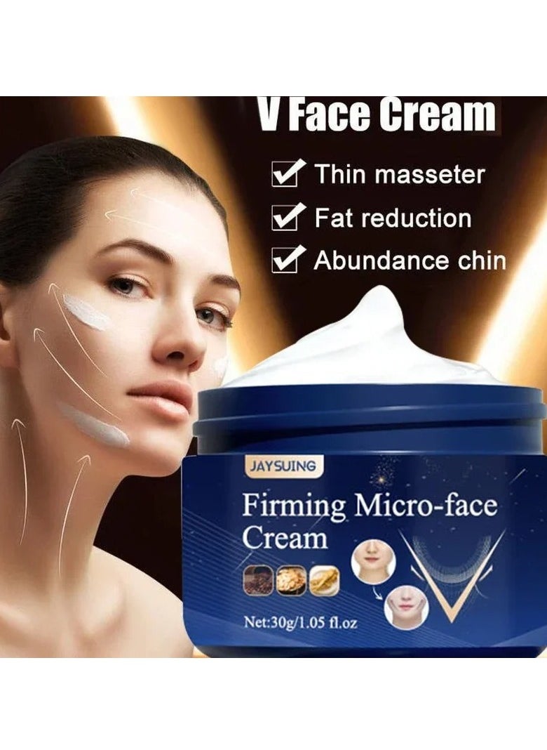 Jaysuing - Face Lifting Shaping Cream, Small And Portable V Shape Slimming Cream, Double Chin Removal Face Muscle Fat Burning Cream, Anti Aging Wrinkle Remove Facial Cream, (1pc) - Image 1