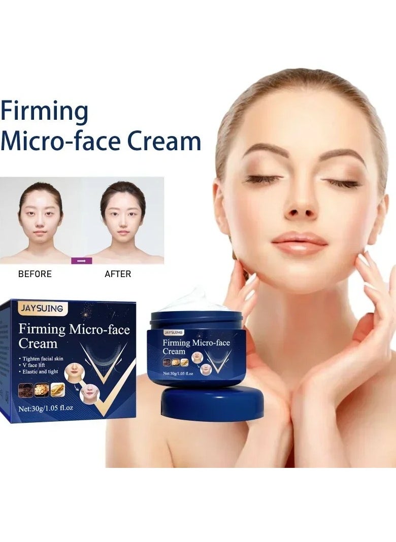 Jaysuing - Face Lifting Shaping Cream, Small And Portable V Shape Slimming Cream, Double Chin Removal Face Muscle Fat Burning Cream, Anti Aging Wrinkle Remove Facial Cream, (1pc) - Image 1
