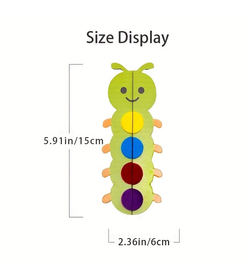Pairing Caterpillar Toys Mathematical Gift Kindergarten Puzzle Cognitive Training Fine Motor Skills Color Matching - Image 5