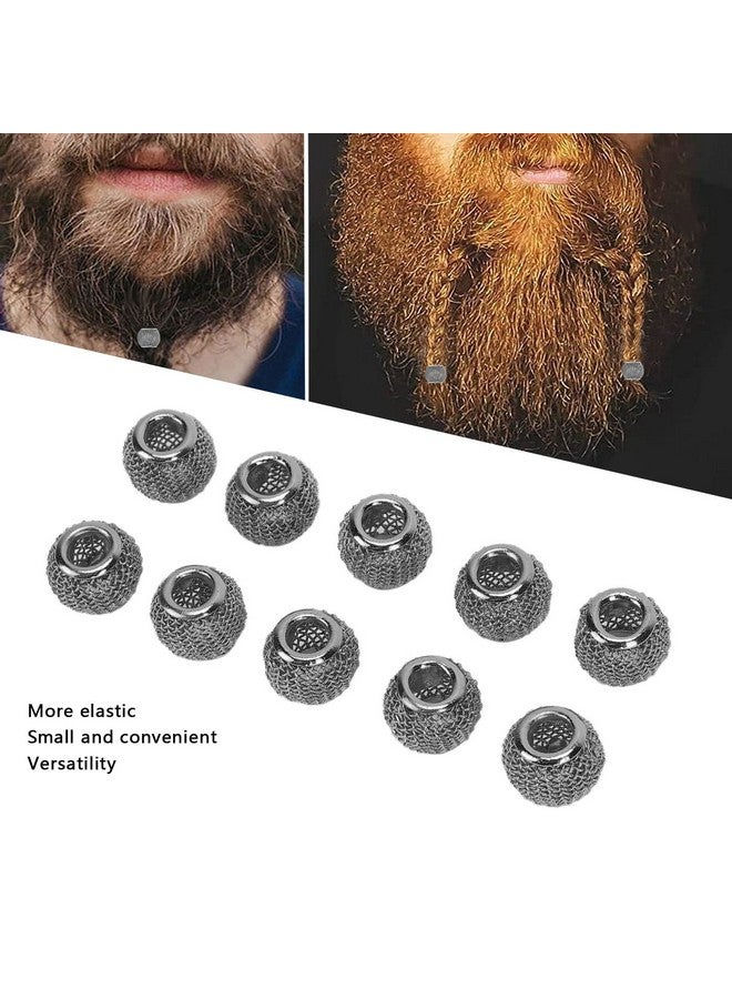 Betued 10Pcs Hollow Beard Beads Bead Dreadlocks Hair Beard Beads Hair Tube Beads For Viking'S Beard Or Braid Or Making Jewelry(Gun Black) - Image 4