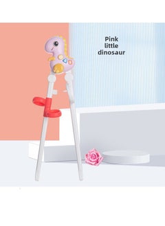 Baby Training Chopsticks Cartoon Learning Aid Pink small dinosaur [cardboard]]