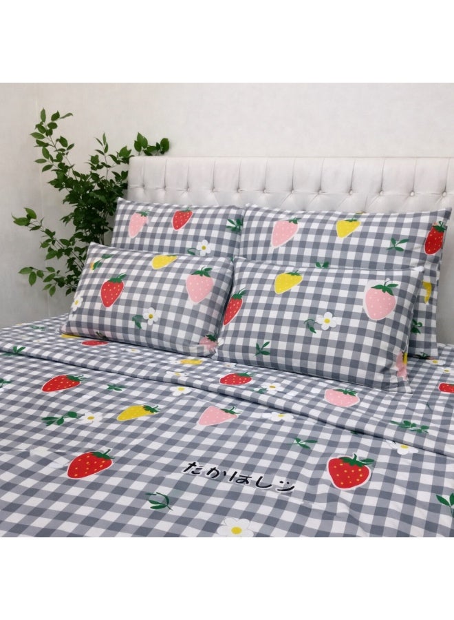 Large cotton bed sheet set, 4 pieces, size 240*265