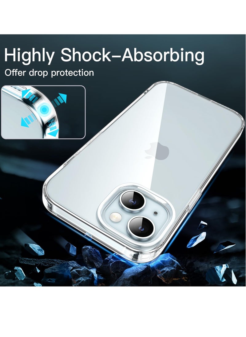 Houmt - iPhone 15 Plus Cover 6.7 Inch Soft Slim Transparent TPU Silicone Yellowing Resistant Thin Protective Phone Case for Apple iPhone 15 Plus - Image 1