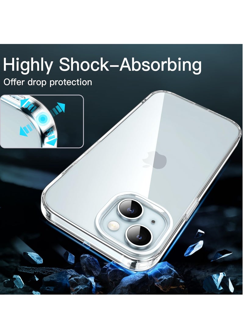 Houmt - iPhone 15 Plus Cover 6.7 Inch Soft Slim Transparent TPU Silicone Yellowing Resistant Thin Protective Phone Case for Apple iPhone 15 Plus - Image 1