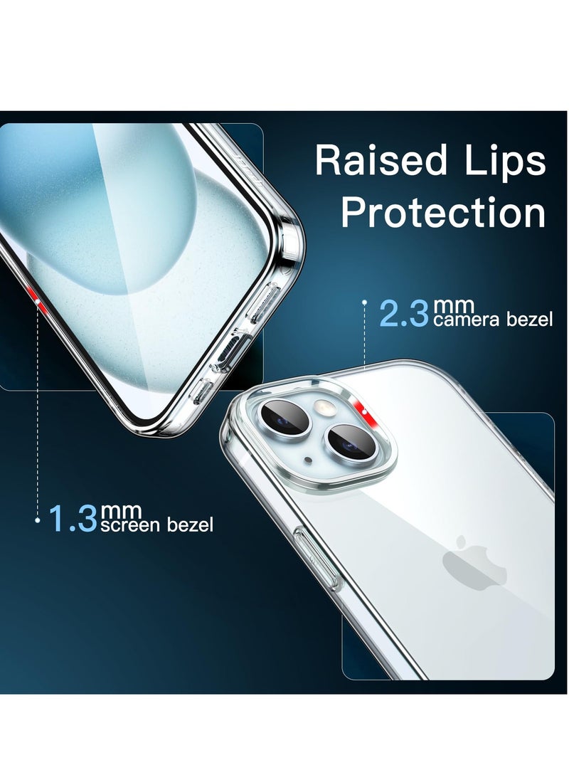 Houmt - iPhone 15 Plus Cover 6.7 Inch Soft Slim Transparent TPU Silicone Yellowing Resistant Thin Protective Phone Case for Apple iPhone 15 Plus - Image 1