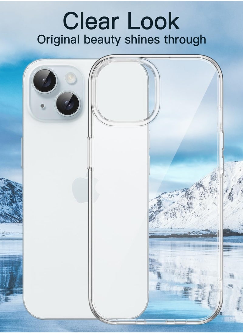 Houmt - iPhone 15 Plus Cover 6.7 Inch Soft Slim Transparent TPU Silicone Yellowing Resistant Thin Protective Phone Case for Apple iPhone 15 Plus - Image 1