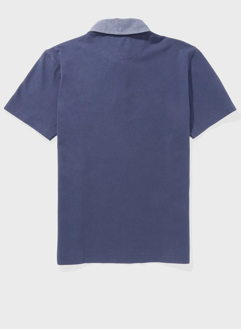 American Eagle Embroidered Logo Half Sleeve Polo Shirt