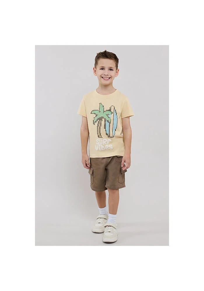 R&b Printed T-Shirt with Crew Neck and Short Sleeves