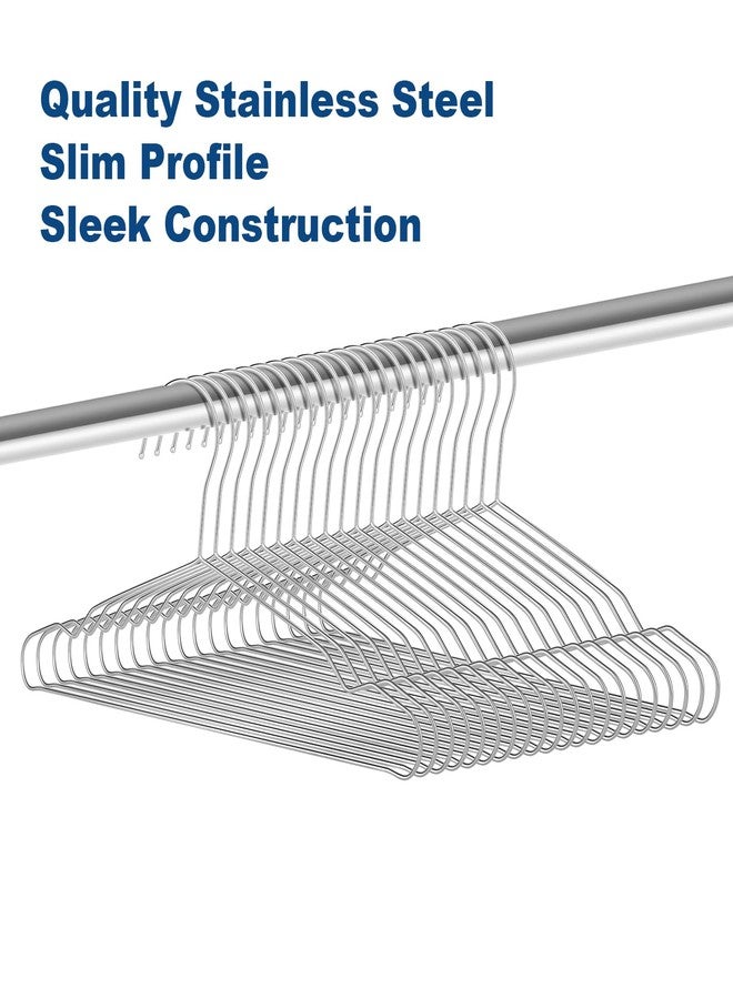 LifHap 20 Pack Silver Stainless Steel Kids Hangers, Space-Saving Non-Slip, Perfect for Baby, Toddler & Kids' Clothes - Image 5