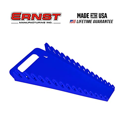 Ernst Manufacturing 5055 15-Wrench Gripper Portable Wrench Organizer - Versatile, One-Handed Access, Fits 1/4" to 1 1/8" & 6-20 mm, Blue - Image 2