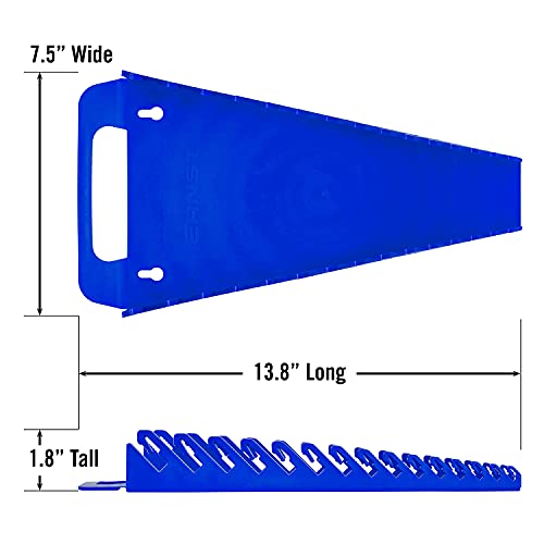 Ernst Manufacturing 5055 15-Wrench Gripper Portable Wrench Organizer - Versatile, One-Handed Access, Fits 1/4" to 1 1/8" & 6-20 mm, Blue - Image 4