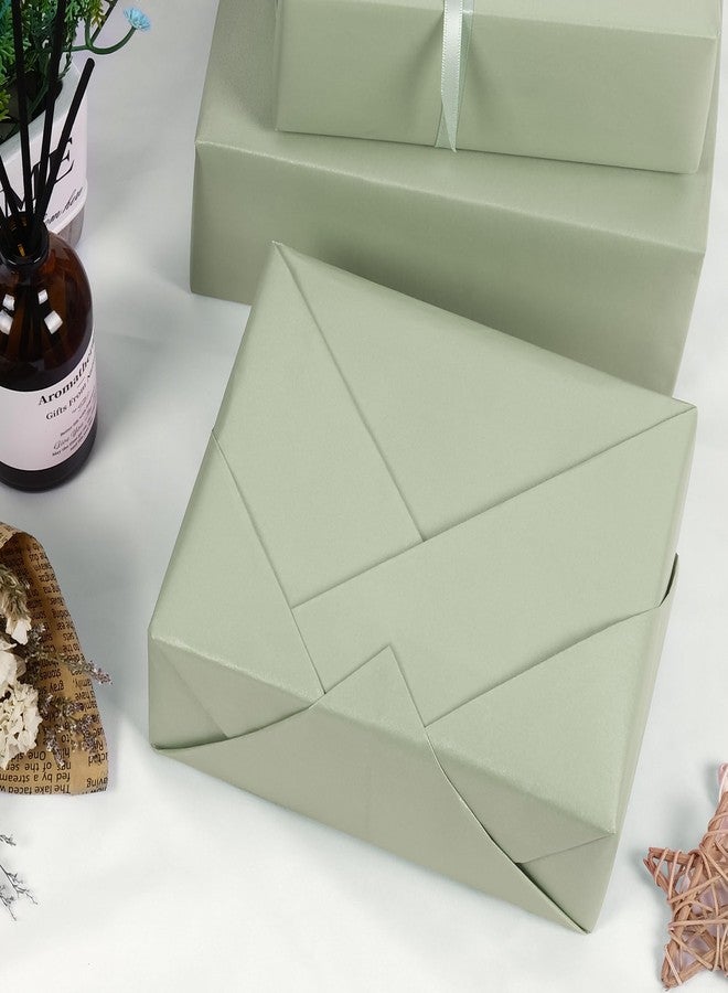 Aimyoo Sage Green Matte Wrapping Paper, 17 Inches X 27.2 Feet (38.5 sq.ft.) Solid Color Pearly-Lustre Paper Roll for Christmas Birthday Baby Shower Wedding Gift Wrap - Image 5