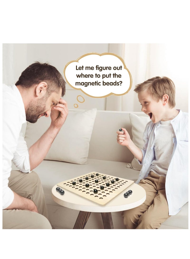 Rally Magnetic Challenge Game for Kids and Adults – Strategic Chess Board with Magnetic Balls – Brain Teaser, Focus & Logical Thinking Development Game – Educational Family Game – 20 Pieces - Image 3