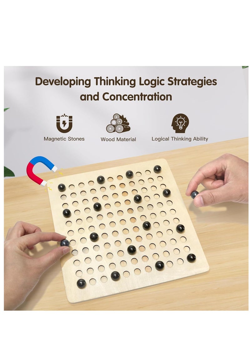 Rally Magnetic Challenge Game for Kids and Adults – Strategic Chess Board with Magnetic Balls – Brain Teaser, Focus & Logical Thinking Development Game – Educational Family Game – 20 Pieces - Image 4