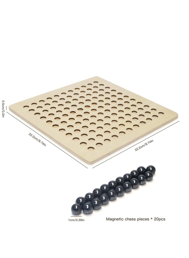 Rally Magnetic Challenge Game for Kids and Adults – Strategic Chess Board with Magnetic Balls – Brain Teaser, Focus & Logical Thinking Development Game – Educational Family Game – 20 Pieces - Image 1