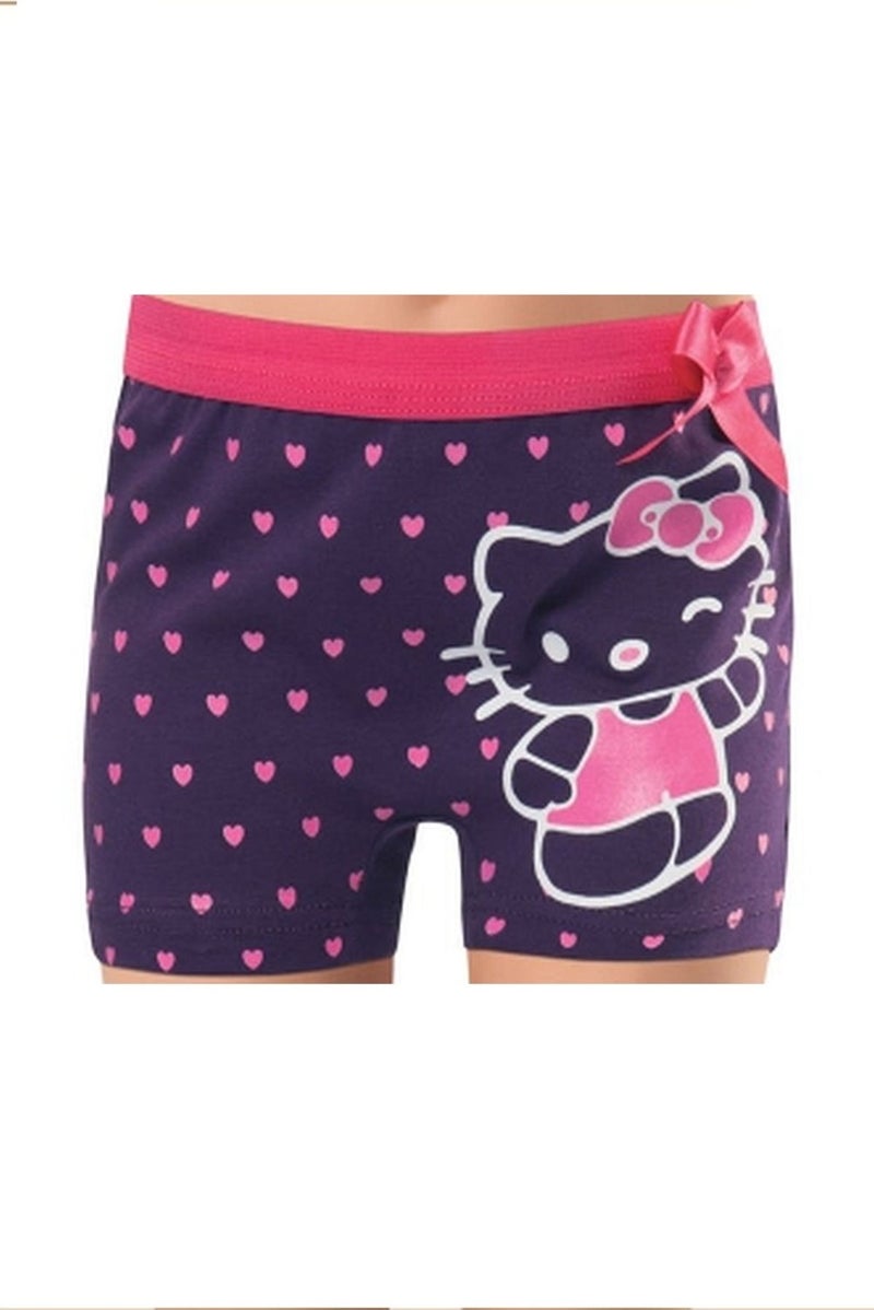 HMD 1409X6 Girl's 6-Piece Ribbed Boxer-Navy Blue 