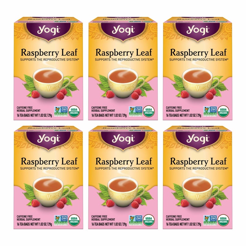 Yogi Tea Raspberry Leaf Tea 16 Tea Bags per Pack 6 Packs Supports Womens Health Healthy Pregnancy and Menstrual Cycles CaffeineFree Herbal Tea Made from Organic Raspberry Leaves - Image 2
