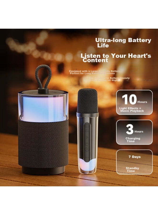 SAST A7 Microphone Karaoke Speaker With Built-in Sound Card, Home Ktv Sound System Set, Bluetooth Speaker, Subwoofer, Portable Atmosphere Karaoke Singing Device, Can Connect To Tv - Image 2
