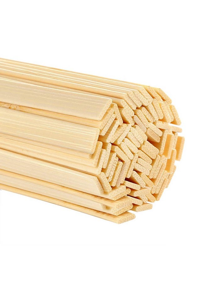 Pllieay - 100 Pieces Bamboo Sticks Wood Strips Wooden Extra Long Sticks For Crafting (15.7 Inches Length × 3/8 Inches Width) - Image 1