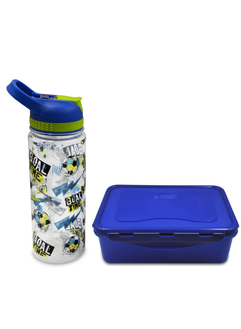 3-Piece Insulated Lunch Bag + Reusable Lunch Box + Reusable Water Bottle Set
