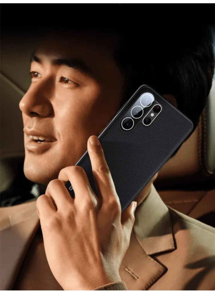 غطاء هاتف بلمسة جلد نابا الفاخر، واقي مضاد للصدمات لهواتف Samsung Galaxy S25/S26 Ultra - Image 2
