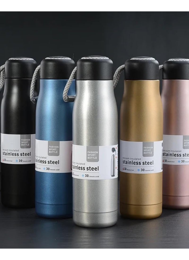 Prokart ProKart Premium Vacuum Insulated Flask 550ml Stainless Steel Water Bottle with Portable Lid | Hydro Insulated Thermal Flask for Hot or Cold Drinks | Suitable for Traveling & Home (Random, 550 ml) 