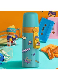 StarAndDaisy StarAndDaisy Smart Kids School Water Bottle SUS Insulated Thermos (Starface-4 Blue)  - Image 1