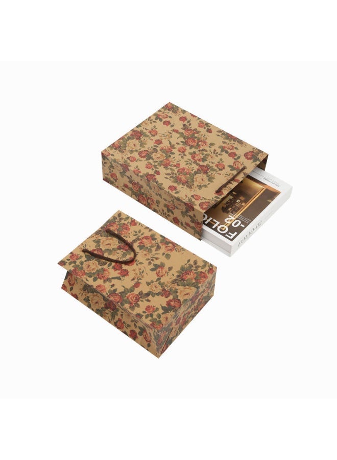 10-Piece Party Gift Bags, Shopping Bags, Kids' Party Bags, Snack Candy Gift Bags, Food Bags, Birthday Wedding Celebration Party Giveaway Bags 28*10*33 cm (Patterned) - Image 1