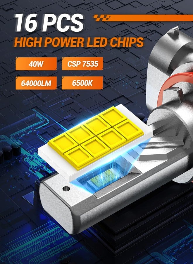 SEALIGHT 𝟗𝟎𝟎𝟓+𝐇𝟏𝟏 𝐋𝐢𝐠𝐡𝐭 Combo, 64,000LM 700% Super Brighter, 1:1 Real Size, 6500K Cool White Fog Light Bulbs for Car Powersports ATV/UTV, Pack of 4 - Image 5